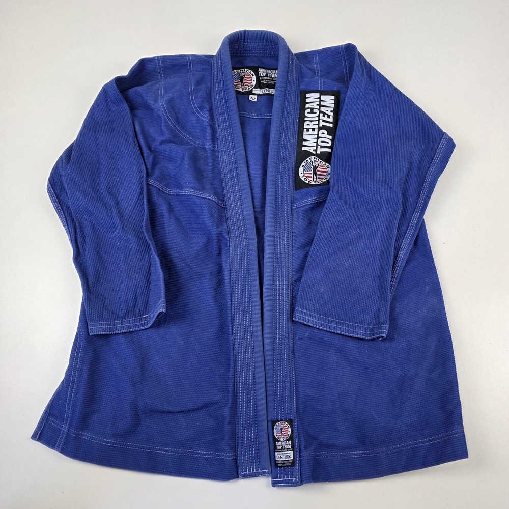 Century American Top Team BJJ Gi Jacket Mens Medium A2 Blue Jiu Jitsu Uniform